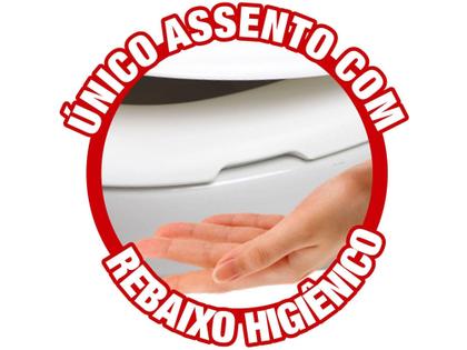 Imagem de Assento Sanitário Almofadado com Tampa - Mebuki Slim Branco