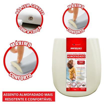 Imagem de Assento Sanitário Almofadado Retangular Smart Para Vaso Celite 1.6gpf 6.0lpf