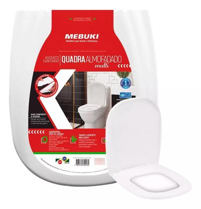 Imagem de Assento Sanitário Almofadado Retangular Square Para Vaso Lorenzetti 1.6gpf 6.0lpf
