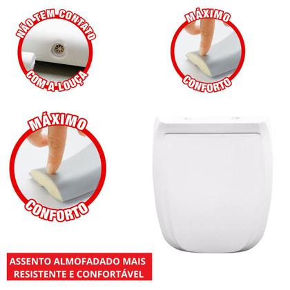 Imagem de Assento Sanitário Almofadado Retangular Versato Para Vaso Celite 1.6gpf 6.0lpf