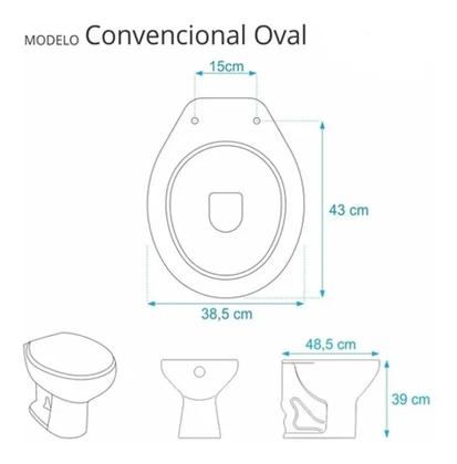 Imagem de assento sanitario almofadado universal herc preto