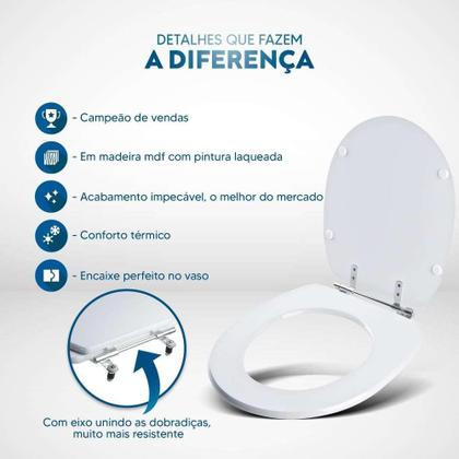 Imagem de Assento Sanitário Aspen Cinza Real (Cinza Claro) para vaso Deca
