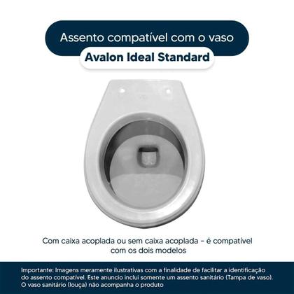 Imagem de Assento Sanitário Avalon Cinza Quartzo (Cinza Escuro) para vaso Ideal Standard
