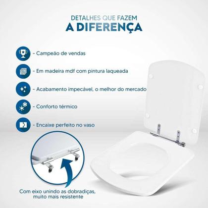 Imagem de Assento Sanitário Bali Branco para vaso Incepa