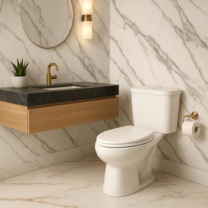 Imagem de Assento Sanitário Celite Azalea Branco  Tampa de Vaso Oval Soft Close em Polipropileno Anatômico Tupan