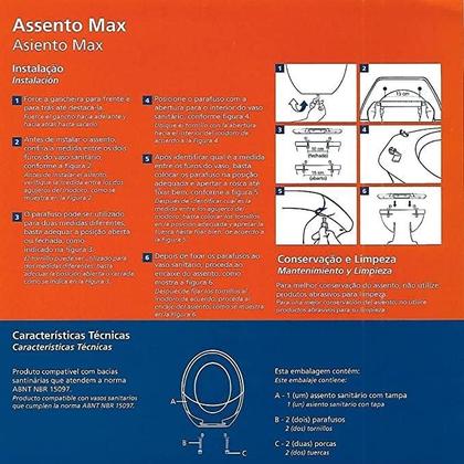 Imagem de Assento Sanitário Cinza Max Plena Tigre