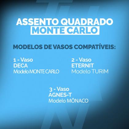 Imagem de Assento Sanitário Deca Monte Carlo Tupan Creme  Tampa de Vaso Convencional em Polipropileno Anatômico Compatível com Bacia Deca Monte Carlo e Eternit