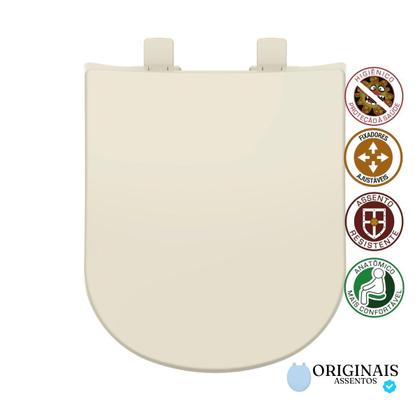 Imagem de Assento Sanitário Deca Vogue Plus Celite Life Fiori Flox Tupan Polipropileno Anatômico Fácil Limpeza Compatível Lorenzetti Square Lorenluna Lorenclass