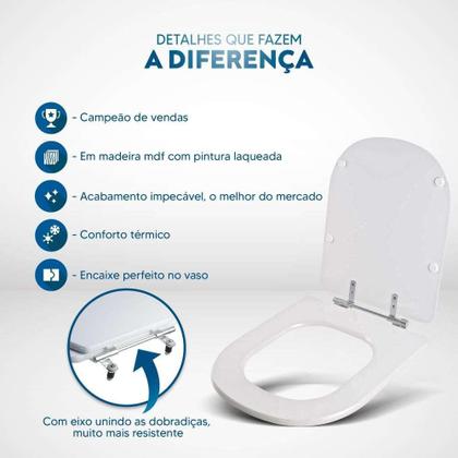 Imagem de Assento Sanitário Ezedra Cinza Quartzo para vaso Ideal Standard