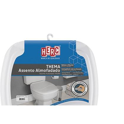 Imagem de Assento Sanitario Herc ''Almofadado'' Cinza Claro Retangular 2396