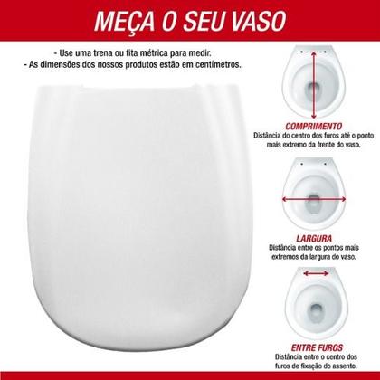 Imagem de Assento Sanitário Idoso Elevado 7,5cm Retangular Square Lorenzetti 1.6gpf 6.0lpf