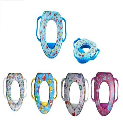 Imagem de Assento Sanitario Infantil Com Alças Redutor Para Vaso Adaptador Troninho Acolchoado Criança Bebe