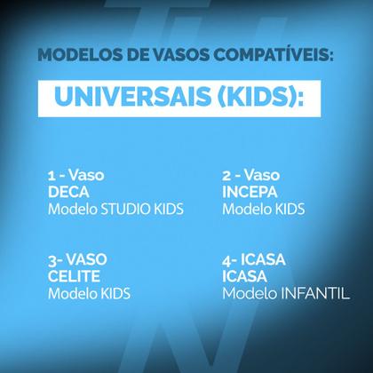 Imagem de Assento Sanitário Infantil Escolar Tupan Anatômico Polipropileno Compatível com Vasos Celite Kids Deca Studio Incepa e Icasa Infantil