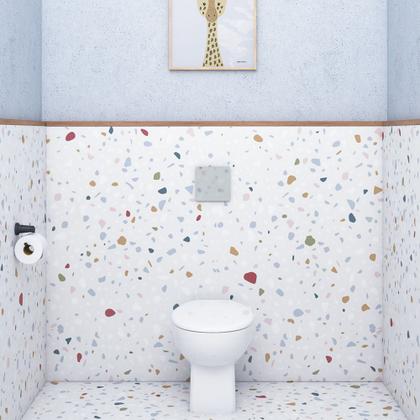 Imagem de Assento Sanitário Infantil Oval Tupan Branco  Tampa Vaso Escolar Reforçada em Polipropileno Compatível com Celite Kids Deca Studio e Incepa Infantil