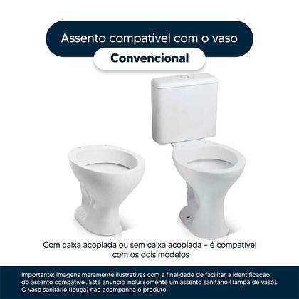 Imagem de Assento Sanitário Laqueado Convencional Oval Branco para Vaso Celite