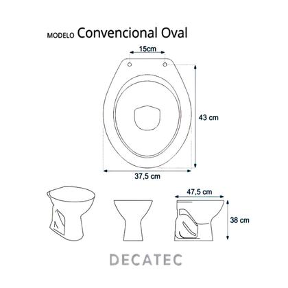 Imagem de Assento Sanitário Luconi Oval Branco PP Universal Ajustável 45x36cm