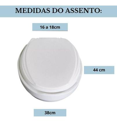 Imagem de Assento Sanitário Oval Almofadado Elevado 7,5cm Oriane para Vaso Ideal Standard 1.6gpf 6.0lpf
