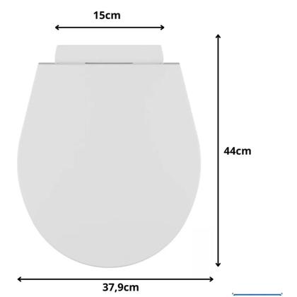 Imagem de Assento Sanitário Oval Almofadado Soft Close Click Astra