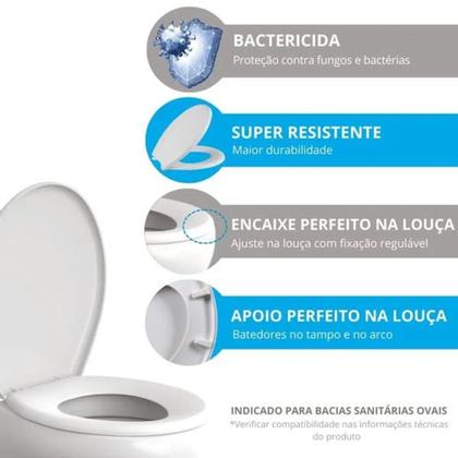 Imagem de Assento Sanitário Oval Master Astra Branco