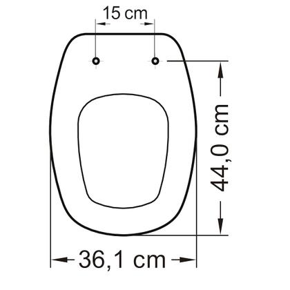 Imagem de Assento Sanitario Plástico Sabatini PP Soft Close Cinza