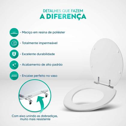 Imagem de Assento Sanitário Poliéster Avalon Cinza Quartzo para vaso Ideal Standard