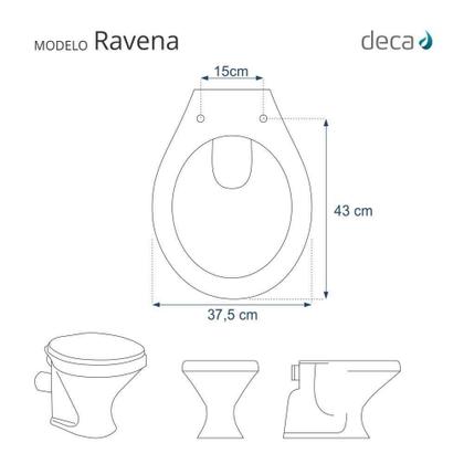 Imagem de Assento Sanitario Poliester Decorado Borboleta Ravena para vaso Deca