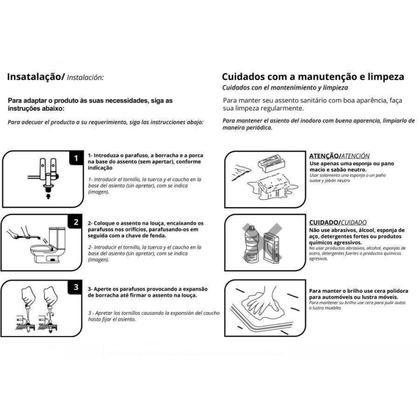 Imagem de Assento Sanitário Poliéster Para Louça Life/Vogue Plus (Celite/Deca) Aço Sedile