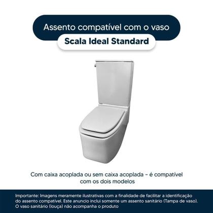 Imagem de Assento Sanitário Poliéster Scala Bone Para Vaso Ideal Standart