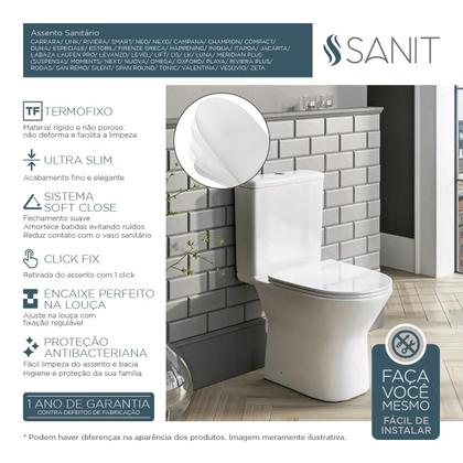 Imagem de Assento Sanitário Premium Termofixo Slim Carrara