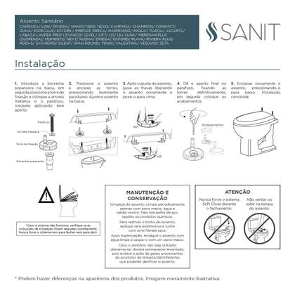Imagem de Assento Sanitário Premium Termofixo Slim Carrara