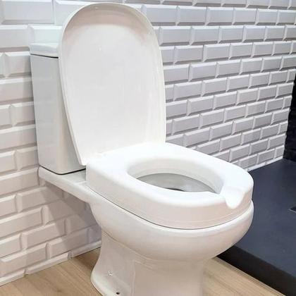 Imagem de Assento Sanitário Retangular Elevado 7,5cm Rígido - Mebuki - Branco