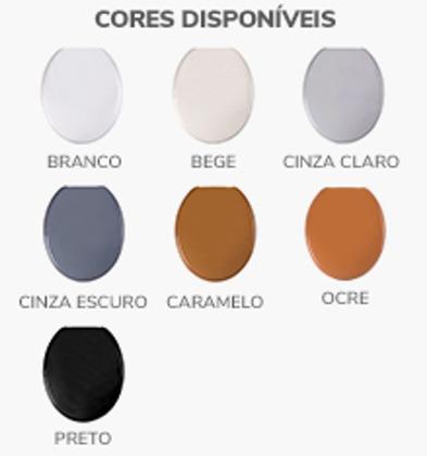 Imagem de Assento Sanitário Retangular Thema PEAD Preto - Duda