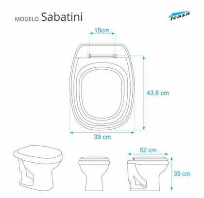 Imagem de Assento Sanitário Sabatini Almofadado Branco