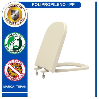Imagem de Assento Sanitário Soft Close Tupan Deca Quadra Axis Roca Gap Polo Unic Amortecedor Anatômico Polipropileno Branco