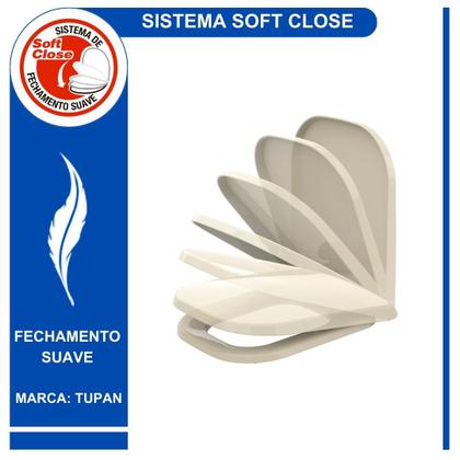 Imagem de Assento Sanitário Soft Close Tupan Deca Quadra Axis Roca Gap Polo Unic Amortecedor Anatômico Polipropileno Branco