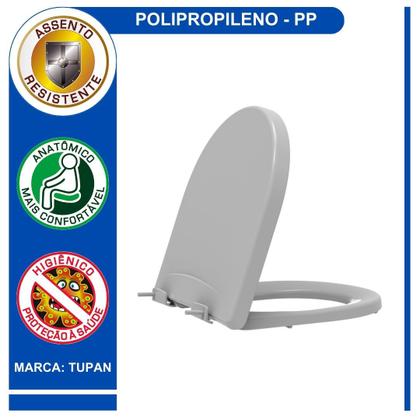 Imagem de Assento Sanitário Tupan Incepa Calypso Polipropileno Anatômico Compatível Laufen Fixador Ajustável