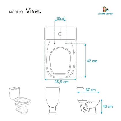 Imagem de Assento Sanitário Viseu Branco para vaso Luzarte 6lpf