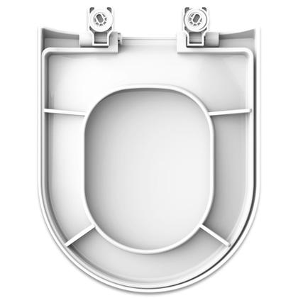 Imagem de Assento Tampa de Vaso Deca Nuova Soft Close Branco Polipropileno Anatômico Amortecedor Compatível Carrara Link Lk Duna Omega Level Roca Meridian