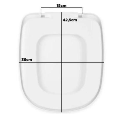 Imagem de Assento Tampa Vaso Almofadado Retangular Metasul