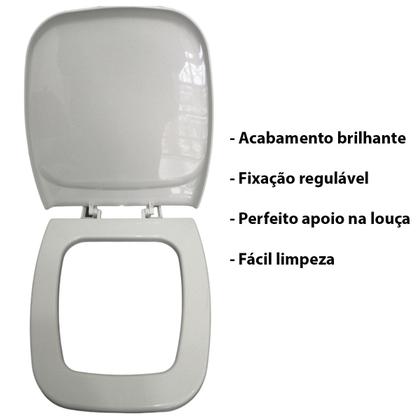 Imagem de Assento Tampa Vaso Fit Celite Reforçado Branco 1.6gpf 6lpf