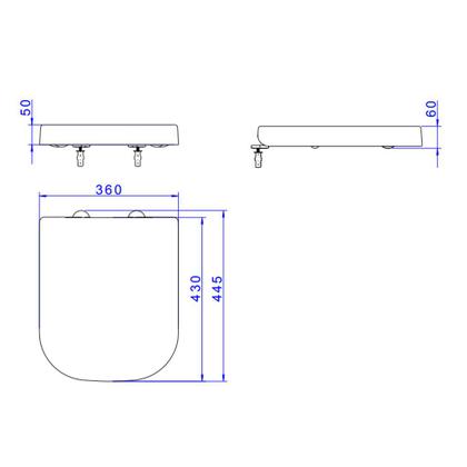 Imagem de Assento Termofixo Com Slow Close E Easy Clean Para Bacias Piano/Quadra AP.336.17 Deca