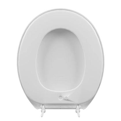 Imagem de Assento Vaso Oval Soft Branco +Lixeira Branca 8L Tampa Click