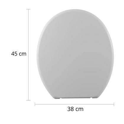 Imagem de Assento Vaso Oval Soft Branco +Lixeira Branca 8L Tampa Click