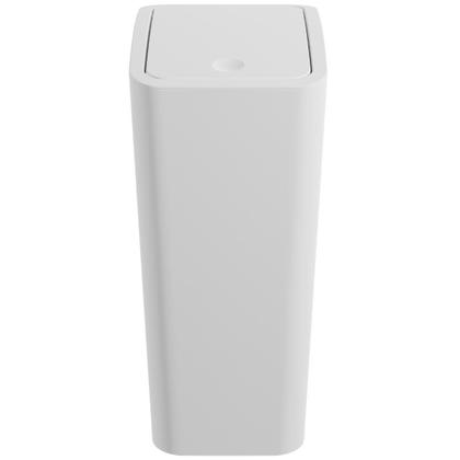 Imagem de Assento Vaso Oval Soft Branco +Lixeira Branca 8L Tampa Click