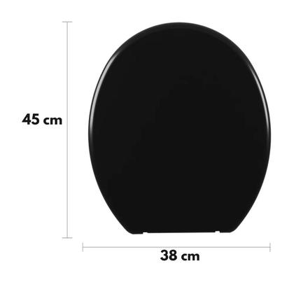 Imagem de Assento Vaso Oval Soft Preto + Lixeira Preta 8L Tampa Click