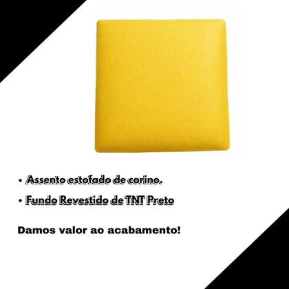 Imagem de Assentos De Banqueta 30 CM Quadrado de material sintético Cor:Amarelo