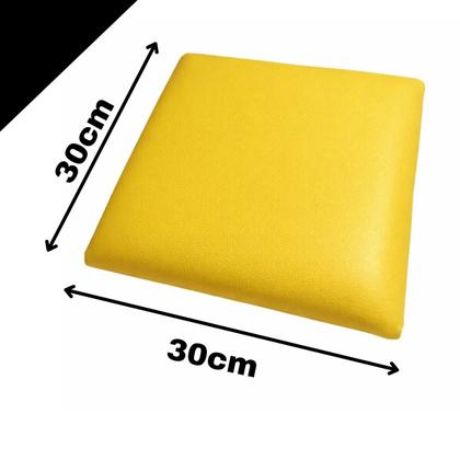 Imagem de Assentos De Banqueta 30 CM Quadrado de material sintético Cor:Amarelo