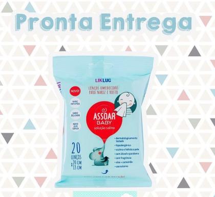 Imagem de Assoar Baby - 20 Lenços Umedecidos Com Solução Salina - Likluc
