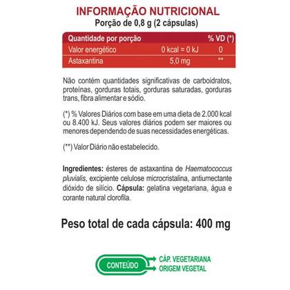 Imagem de Astaxantina 400mg Unilife 60 cápsulas