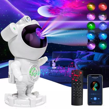 Imagem de Astronauta Projetor Caixa De Som Bluetooth Lua Ceu Estrela Cosmos Galaxia Musica Ambiente Natureza Decoraçao Quarto Sala Hall Descanso Espacial